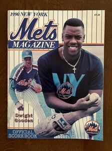 1990 New York Mets Scorebook vs Reds Scored Dwight Gooden Cover - Picture 1 of 3