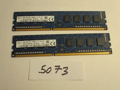 SK Hynix HMT451U6AFR8C-PB 2x4Gb PC3-12800 1600Mhz DDR3 Desktop Memory RAM (5073) - Image 1 of 2