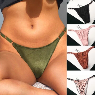 Sexy hoch geschnittenes Damen-Höschen Unterwäsche Tangas G-String V-Ausschnitt Dessous Slip - Bild 1 von 4