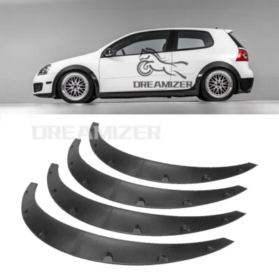 Für VW VOLKSWAGEN POLO JETTA GOLF 4X Kohlefaser Verbreiterung Fender Flares - Bild 1 von 4