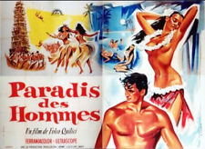 Poster Giant Folded 3x2m Paradise Of Mens (1955) Vairia Hatamou Terei Autoroi
