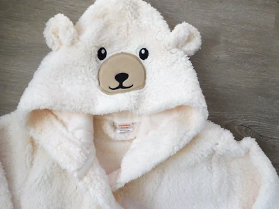 Gymboree Niñas Niños 7/8 Sherpa Oso Bata con Capucha Aventura Nórdica Nueva con Etiquetas Foto 1 de 3