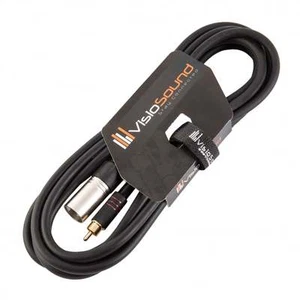 Male XLR to Single RCA Gold Phono Plug Audio Lead / Signal / Patch Cable - Picture 1 of 7