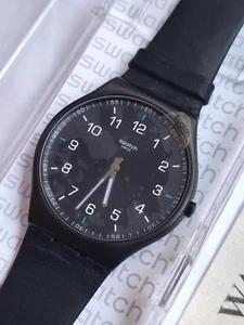 SWATCH+SKIN IRONY 42+SS07B100 SUIT BLACK+NEW/NEW - Picture 1 of 3