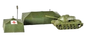 HO SCALE US ARMY MESS TENT, HOSPITAL TENT & TANK #665 MILITARY WW II - Picture 1 of 4