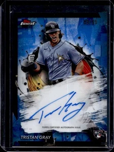 2024 Finest Tristan Gray Auto RC Blue Refractor Rookie #/99 Rays - Picture 1 of 2