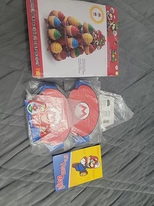 Super Mario & Luigi Cupcake Stand Wilton Nintendo 16 Hats & card Party Bday - Picture 1 of 8