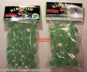2 BAGS OF KING FISH BRAND PLAY MARBLES ADVERTISING PROMO MARBLES - Picture 1 of 1