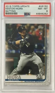 Topps Update US150 2019 Keston Hiura RC PSA 8 Milwaukee Brewers - Imagen 1 de 1