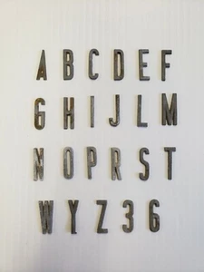 Metal Letters and Numbers 1 inch Straight Thin Narrow Font price per letter * - Picture 1 of 1