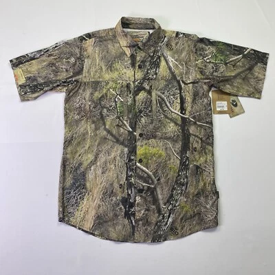Magellan Mens Small Mossy Oak Rio Camo Collared Button Up Short Sleeve Light - Image 1 of 4