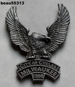 1998 MILWAUKEE "CITY OF CYCLES" MOTORCYCLE BIKE WEEK MADE FOR HARLEY 95th PIN - Picture 1 of 1