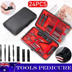 Women Men Manicure Pedicure Set Finger Toe Nail Clippers Scissors Grooming Kit - Picture 1 of 12