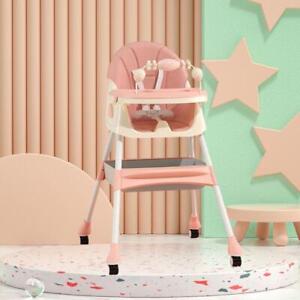 4 in 1 Baby High Chair Table Convertible Play Seat Booster Toddler with Tray