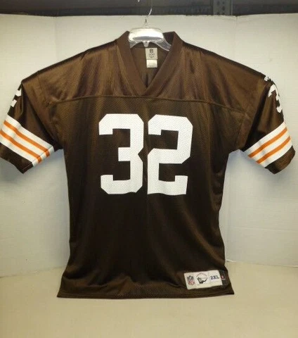 Reebok Throwbacks Vintage Jim Brown 32 Cleveland Browns Jersey Men's SZ 2XL  EUC Cover