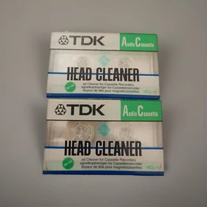 TDK HCL-11 AUDIO CASSETTE TAPE HEAD CLEANER NEW SEALED Lot Of 2 ( Read ) - Picture 1 of 2