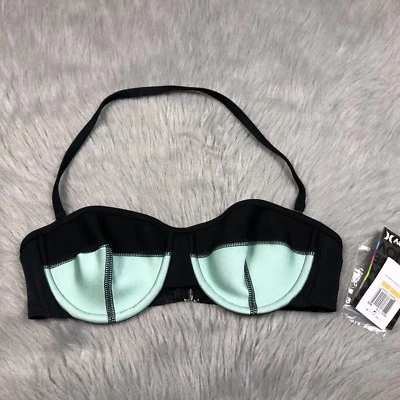 Bikini halter Hurley Good Sport bandeau para mujer talla pequeña negro como nuevo Foto 1 de 4