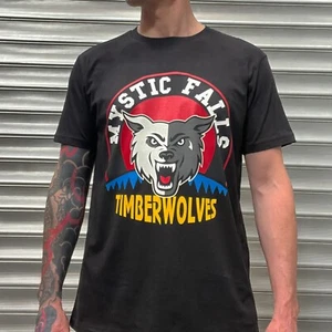 Vampire Diaries Mens & Womens Mystic Falls High School Timberwolves T Shirt - Picture 1 of 3