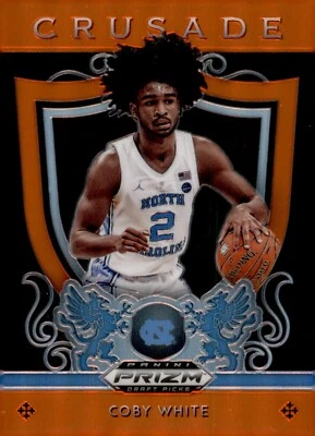 2019-20 Panini Prizm Draft Picks Orange - Crusade Coby White #61 (RC) - Image 1 of 2