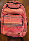 Roxy Rucksack Neu ohne Etikett Reißverschlussverschlüsse in Taschen geteilt mehrfarbig Netz Seitentaschen