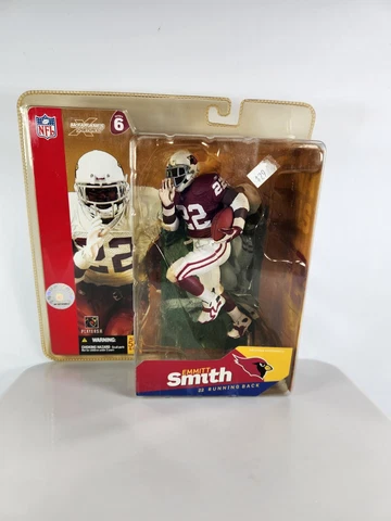 Emmit Smith Arizona Cardinals McFarlane Figure Red Jersey #22 Yellowing Cover