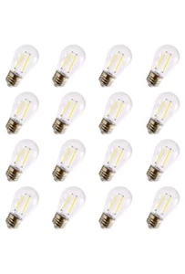 2W Plastic LED Replacement Bulbs for Outdoor Patio String Lights, 16 Pack New - Picture 1 of 5