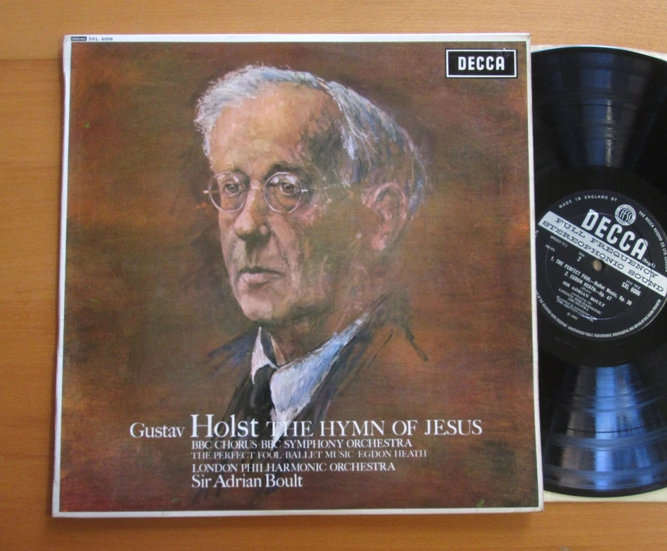 SXL 6006 ED1 Holst The Hymn Of Jesus Perfect Fool Boult  Decca WBg 1st NM Foto 1 de 4