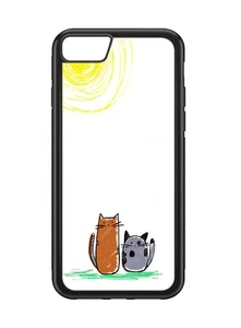 Katzen Cartoon Malerei Gummi Handyhülle Abdeckung - Bild 1 von 5