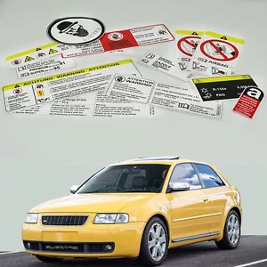 Audi A3 S3 1996-2003 Restoration Warning Caution Engine Bay Stickers Labels - Picture 1 of 3