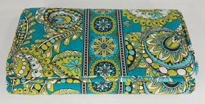 NWT Vera Bradley Peacock green blue paisley 40 disc travel cd case organizer - Picture 1 of 10