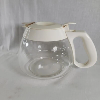 ✅Cuisinart ✅Replacement 10-cup Glass Coffee Pot Carafe ✅White ✅DCC-100 ✅DGB-300 - Image 1 of 4