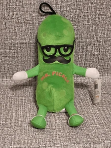 Fiesta Toy Plush Mr. Pickle Stuffed Animal Green Black Glasses Brand-new NWT - Picture 1 of 4