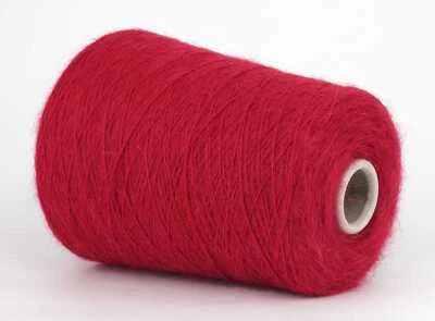 E. MIROGLIO 34,50 €/kg * Konenwolle * Konengarn * 20% Mohair mit Wolle * Deep Red * Nm 15/2