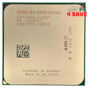 AMD A4-3400 HX 2.70GHz 2-Core Socket FM1 Desktop CPU Processor AD3400OJZ22HX 65W - Picture 1 of 1