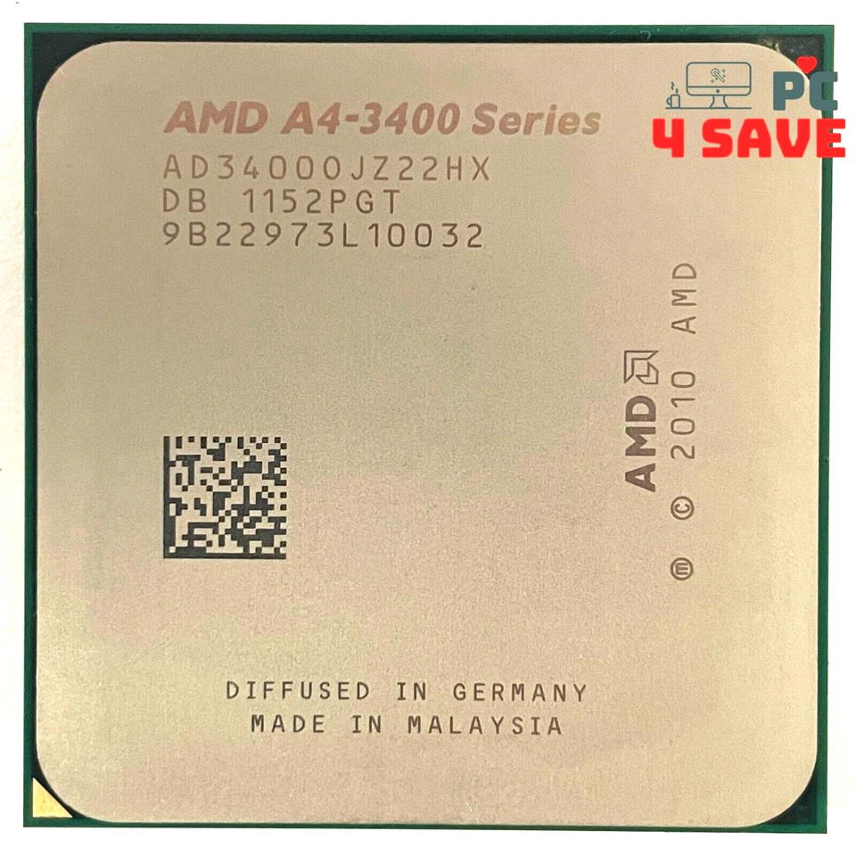AMD A4-3400 HX 2.70GHz 2-Core Socket FM1 Desktop CPU Processor AD3400OJZ22HX 65W - Image 1 of 1