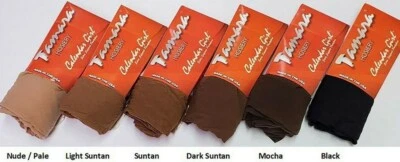 3 Tamara Suntan C = Long =M/L Open toe Dress Pantyhose Hooters Uniform sheer new - Image 1 of 4