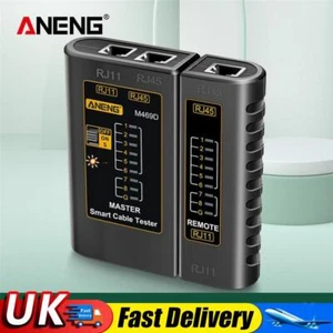 M469D RJ45 RJ11 Network Cable Tester Telephone Line Detector (Black) UK - Bild 1 von 8