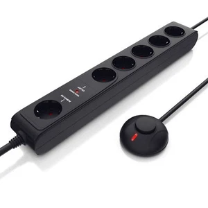 Arendo Steckdosenleiste 6-fach inkl. Schalterfunktion inkl. Kinderschutz 3680W - Bild 1 von 7