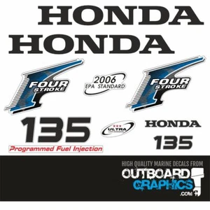 Kit de calcomanías/pegatinas motor fueraborda Honda BF 135hp 4 tiempos - Imagen 1 de 1