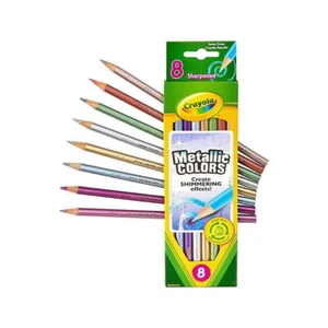 Crayola Metallic Colors Colored Pencils, Assorted Metallic Colors, 8/Pack - Picture 1 of 3