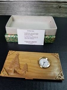 Engraved Wooden Clock Stand - Picture 1 of 8