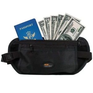 Miami CarryOn Money Belt - Travel Security Waist Money, Passport Belt - Picture 1 of 6