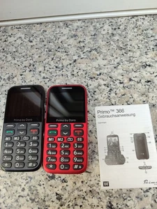 2 x Doro Primo 366 - Rot und Schwarz (Ohne Simlock) - Bild 1 von 2
