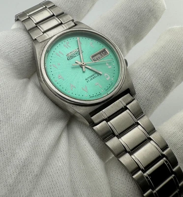 复古精工 5 自动正品日本制造男士腕表 21 珠宝 — 第 1/4 张图片