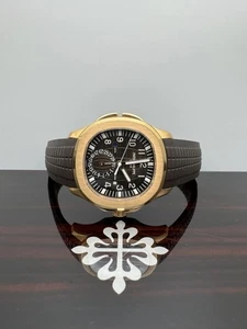 2020 Patek Philippe Aquanaut Travel Time 5164R-001 18K Rose Brown New Strap B&P - Picture 1 of 20
