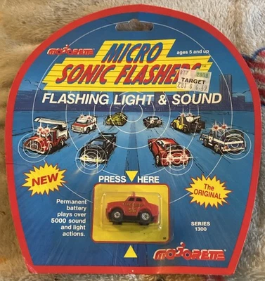 RARE NOC Majorette Micro Sonic Flashers Fire Chief Red Car #56 FDNY 56 - Image 1 of 4