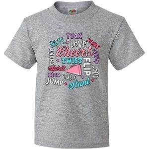 Inktastic Cheer Word Salad With Megaphone And Stars Youth T-Shirt Sports I Love - Picture 1 of 7