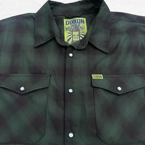 DIXXON Flannel Co "Absinthe" Herren Pearl Snap Hemd Totenkopf 2XT XXL grün kariert - Bild 1 von 9