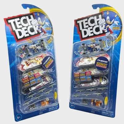 2x Tech Deck Finesse Sonic The Hedgehog 4 Pack Fingerboard Infinite Silver NEW - Image 1 of 4