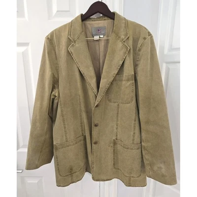 Blazer The Territory Ahead Años 90 De Colección Para Hombre Grande Seda Algodón Sin Estructura 3 Botones Foto 1 de 4